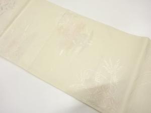 アンティーク　紗　秋草模様織り出し袋帯（材料）